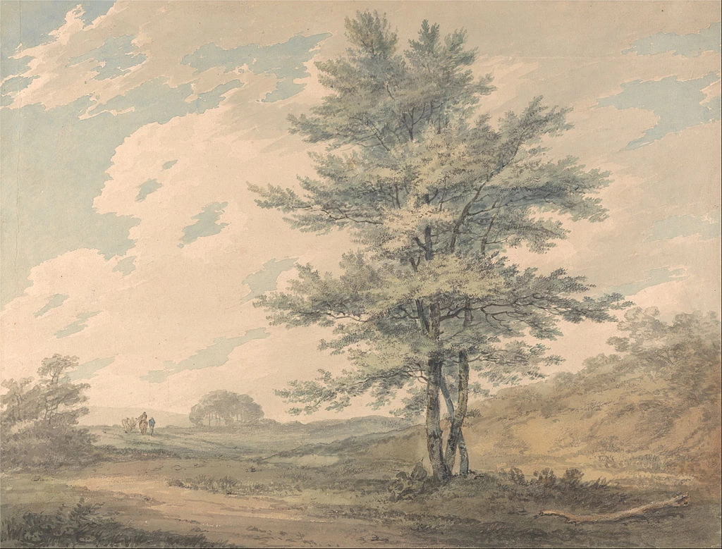 Paesaggio con alberi e figure, 1796